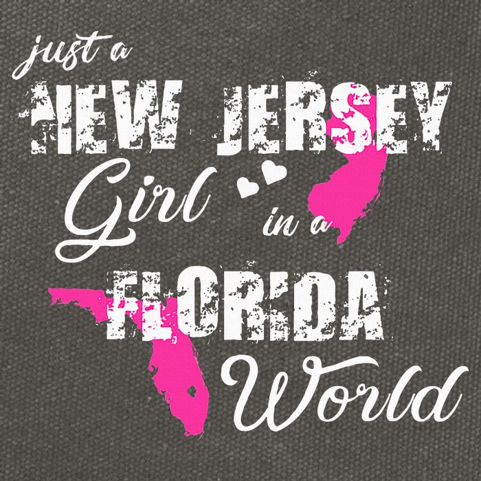 Funny New Jersey S Just A New Jersey Girl In A Florida Cotton Canvas Backpack