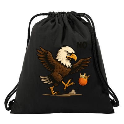 Funny No Kings In America Eagle Drawstring Bag