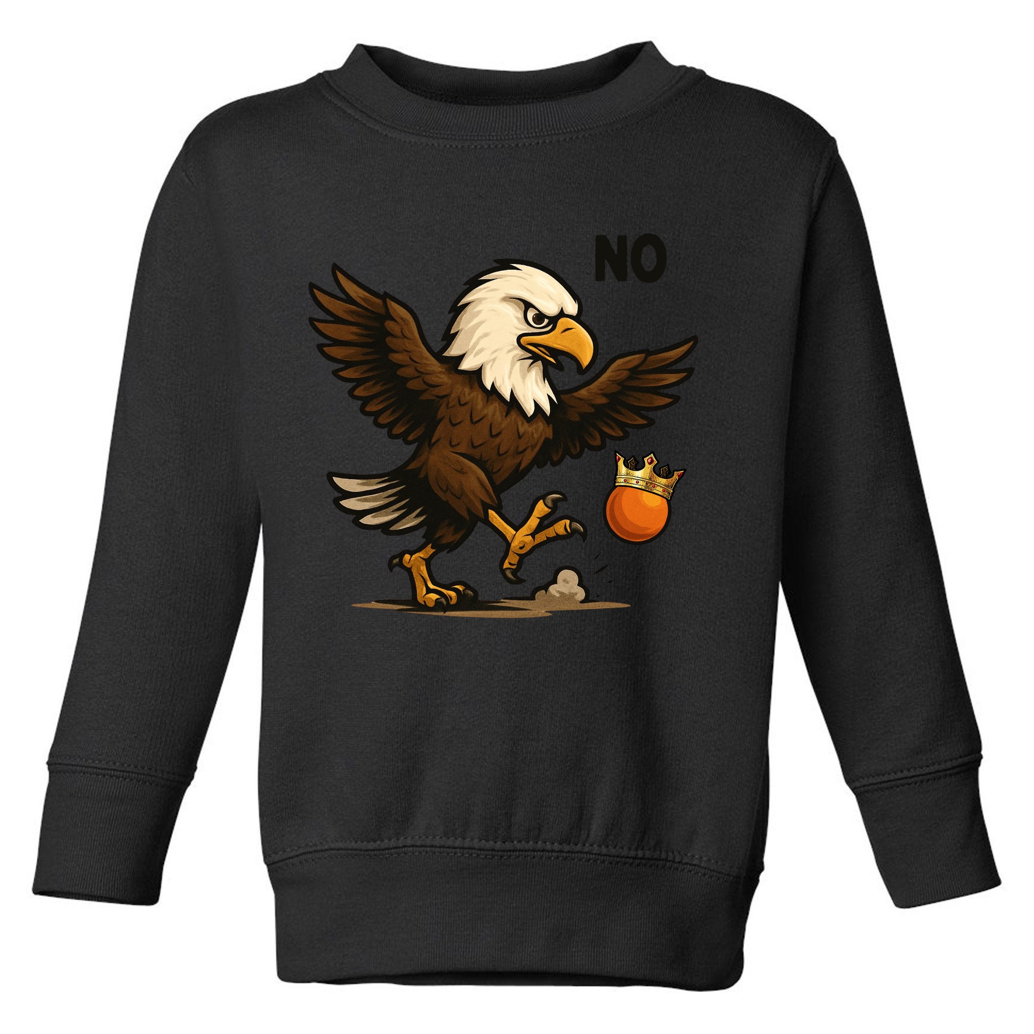Funny No Kings In America Eagle Toddler Sweatshirt