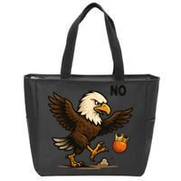 Funny No Kings In America Eagle Zip Tote Bag