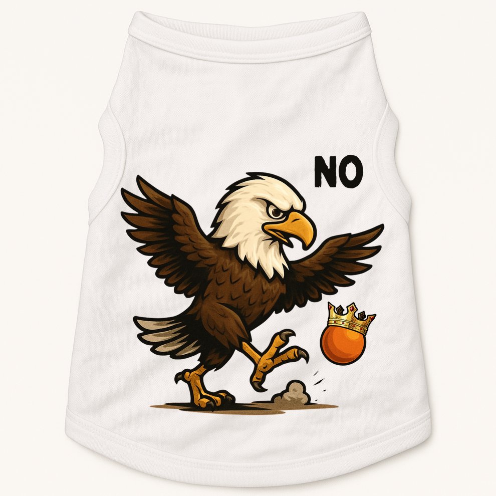 Funny No Kings In America Eagle Doggie Tank