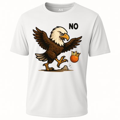Funny No Kings In America Eagle Cooling Performance Crew T-Shirt