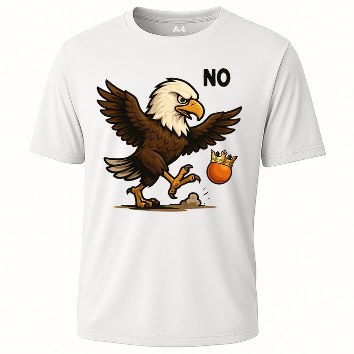 Funny No Kings In America Eagle Cooling Performance Crew T-Shirt