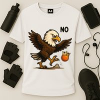 Funny No Kings In America Eagle Cooling Performance Crew T-Shirt