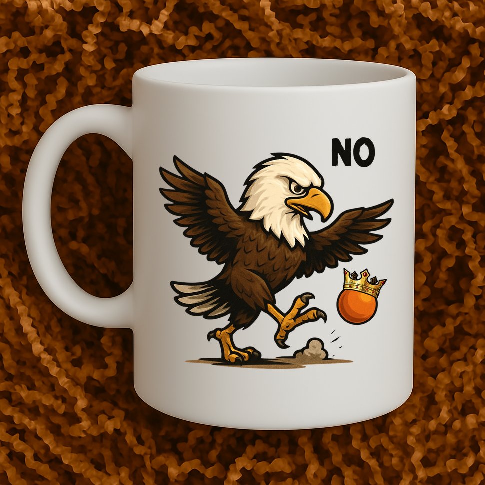 Funny No Kings In America Eagle Mug