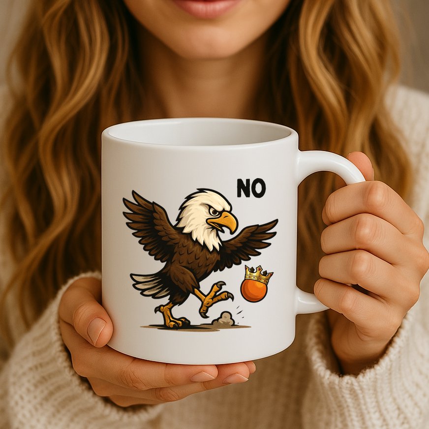 Funny No Kings In America Eagle Mug