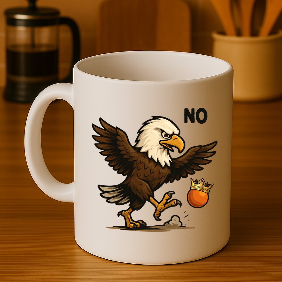 Funny No Kings In America Eagle Mug