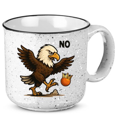 Funny No Kings In America Eagle 15oz Campfire Ceramic Mug