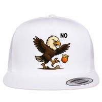 Funny No Kings In America Eagle Flat Bill Trucker Hat