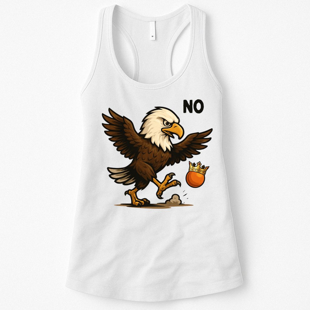Funny No Kings In America Eagle Womens Tank Top