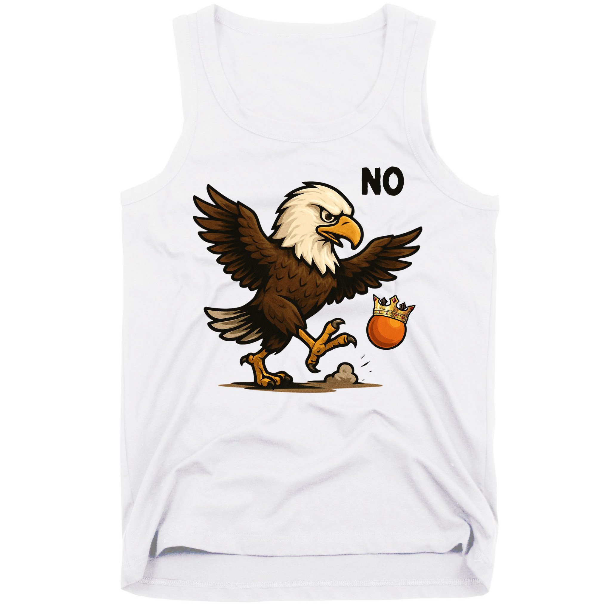 Funny No Kings In America Eagle Tank Top