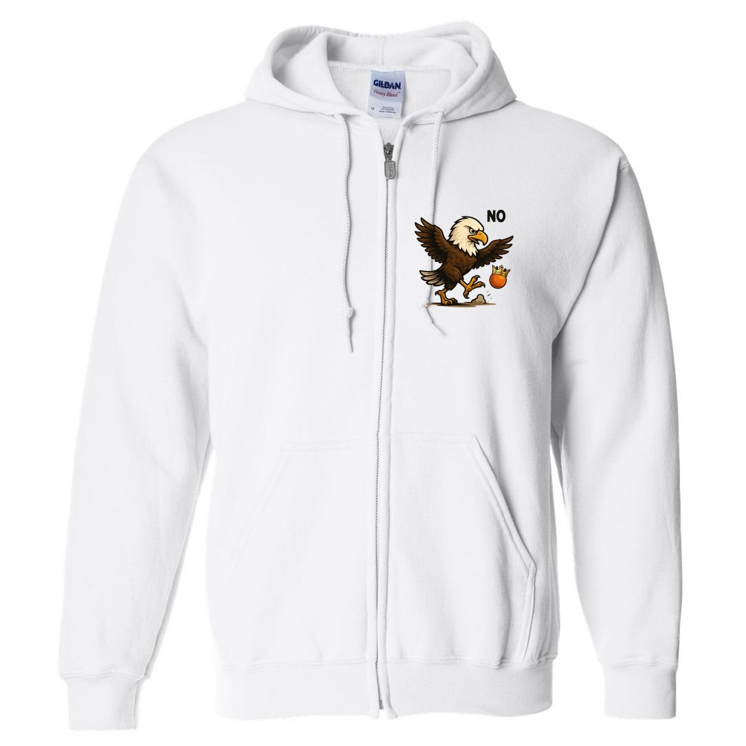 Funny No Kings In America Eagle Full Zip Hoodie