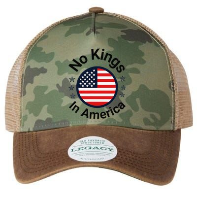 Funny No Kings In America Flag Protest Save Democracy Legacy Tie Dye Trucker Hat
