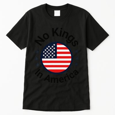 Funny No Kings In America Flag Protest Save Democracy Tall T-Shirt