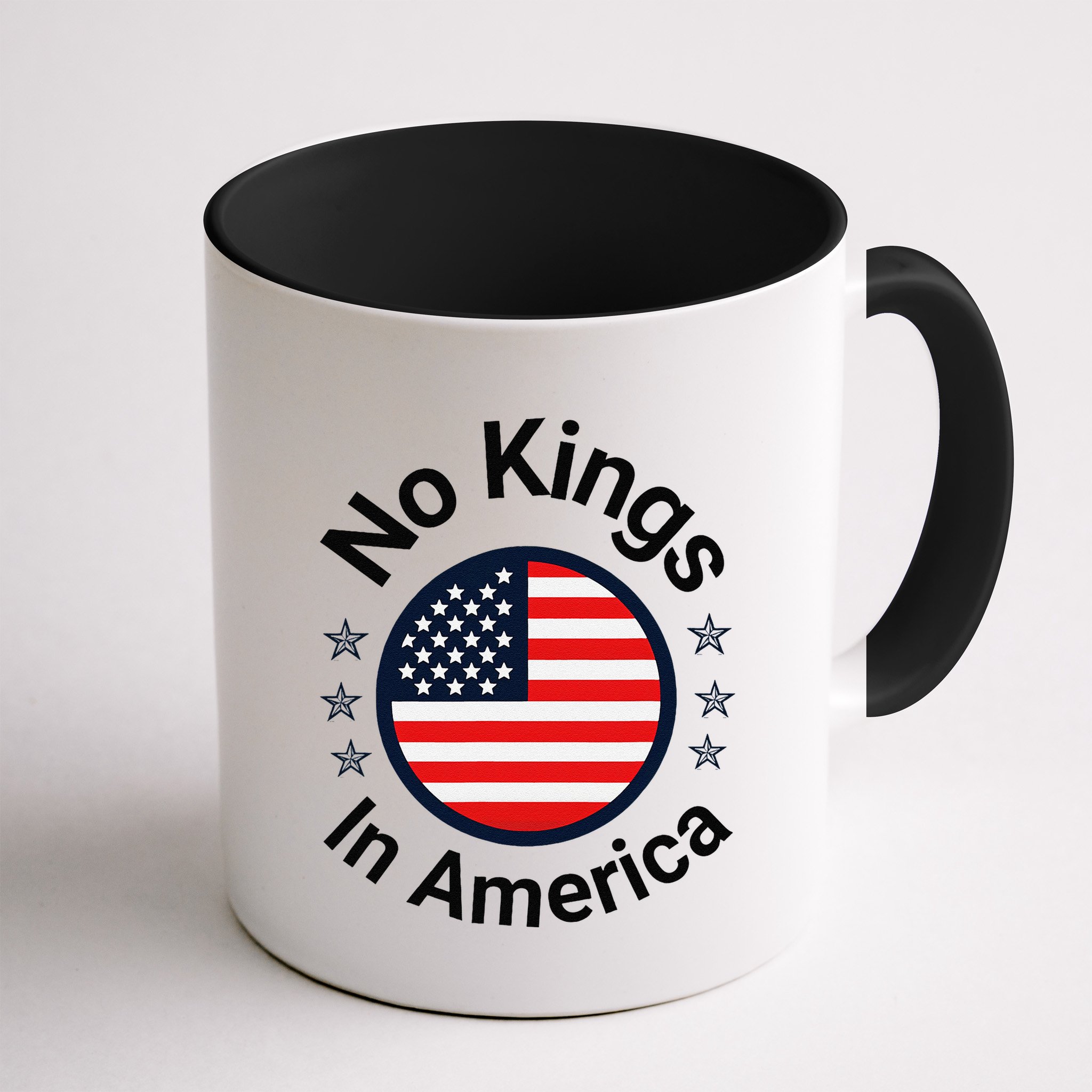 Funny No Kings In America Flag Protest Save Democracy Mug