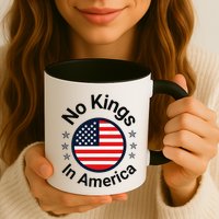 Funny No Kings In America Flag Protest Save Democracy Mug