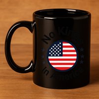 Funny No Kings In America Flag Protest Save Democracy 11oz C Handle Ceramic Mug
