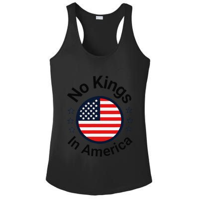 Funny No Kings In America Flag Protest Save Democracy Ladies PosiCharge Competitor Racerback Tank