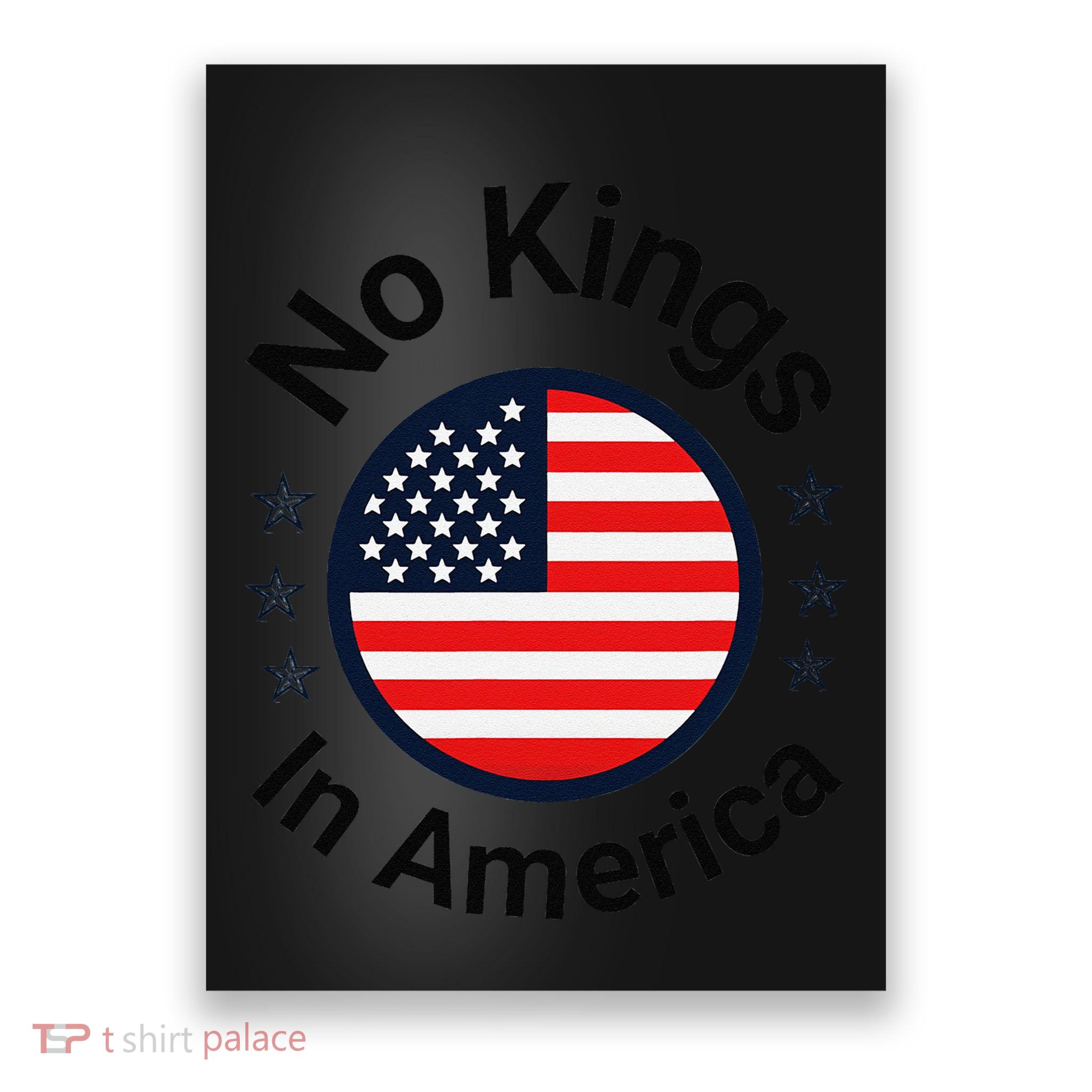 Funny No Kings In America Flag Protest Save Democracy Poster