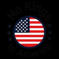 Funny No Kings In America Flag Protest Save Democracy Cropped Pullover Crew
