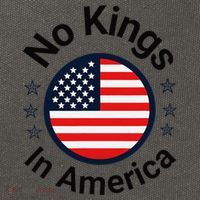 Funny No Kings In America Flag Protest Save Democracy Cotton Canvas Backpack