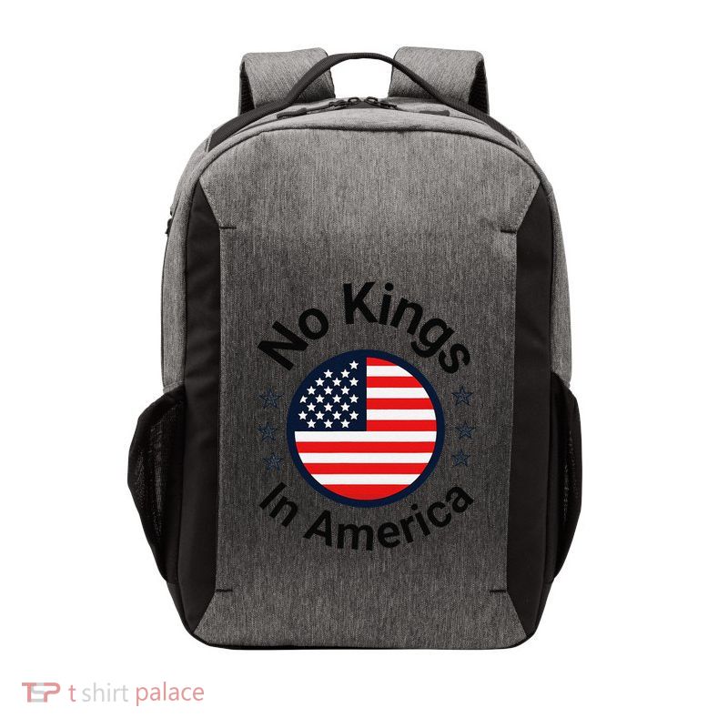 Funny No Kings In America Flag Protest Save Democracy Vector Backpack