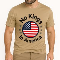 Funny No Kings In America Flag Protest Save Democracy Cooling Performance Crew T-Shirt