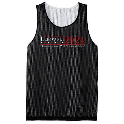 Funny Name Lebowski Political Election Vote 2024 Men Women Mesh Reversible Basketball Jersey Tank