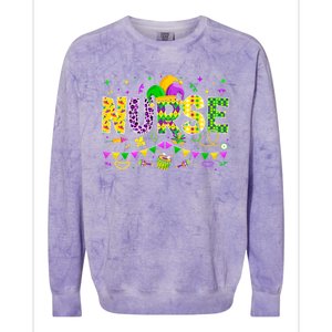 Funny Nurse Lover Mardi Gras Carnival Party Cute Gift Colorblast Crewneck Sweatshirt