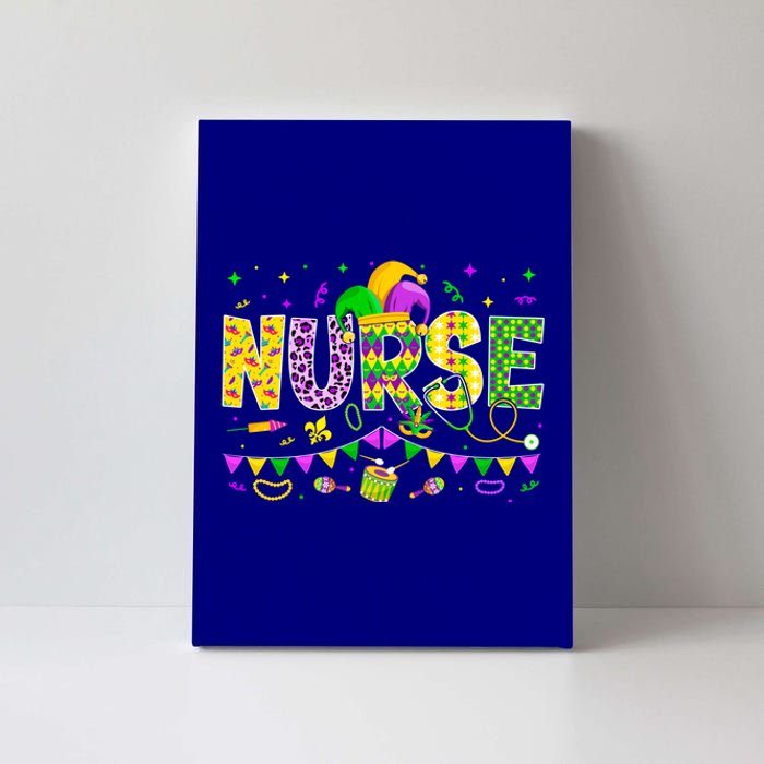 Funny Nurse Lover Mardi Gras Carnival Party Cute Gift Canvas