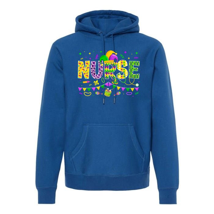 Funny Nurse Lover Mardi Gras Carnival Party Cute Gift Premium Hoodie