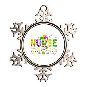 Funny Nurse Lover Mardi Gras Carnival Party Cute Gift Metallic Star Ornament