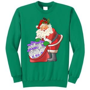 Funny Nurse Life Aesthetic Nurse Christmas Santa Claus Sweatshirt