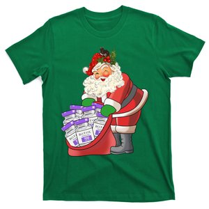 Funny Nurse Life Aesthetic Nurse Christmas Santa Claus T-Shirt