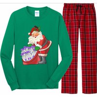 Funny Nurse Life Aesthetic Nurse Christmas Santa Claus Long Sleeve Pajama Set