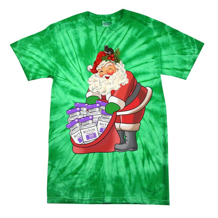 Funny Nurse Life Aesthetic Nurse Christmas Santa Claus Tie-Dye T-Shirt