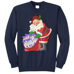 Funny Nurse Life Aesthetic Nurse Christmas Santa Claus Tall Sweatshirt