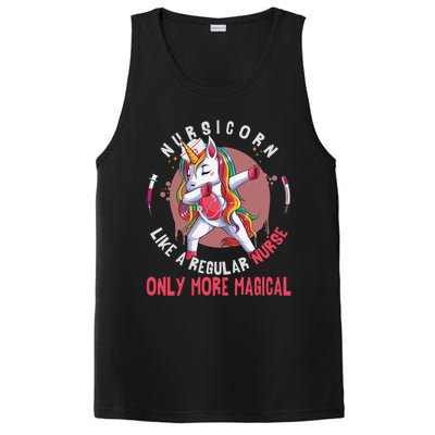 Funny Nursing Lover Nursicorn Graphic Magical Nurse Gift PosiCharge Competitor Tank