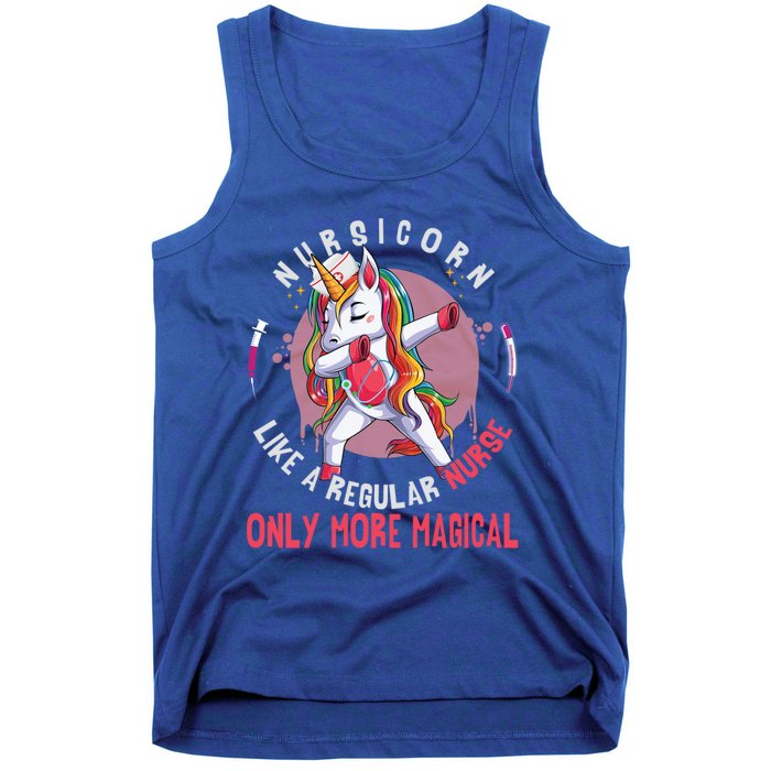 Funny Nursing Lover Nursicorn Graphic Magical Nurse Gift Tank Top