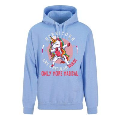 Funny Nursing Lover Nursicorn Graphic Magical Nurse Gift Unisex Surf Hoodie