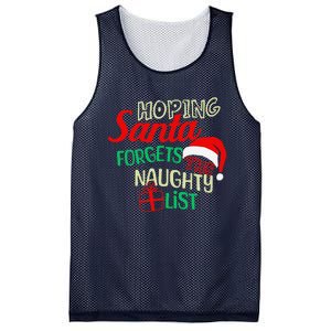 Funny Naughty List Hoping Santa Forgets The Naughty List Mesh Reversible Basketball Jersey Tank