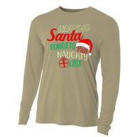 Funny Naughty List Hoping Santa Forgets The Naughty List Cooling Performance Long Sleeve Crew