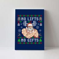 Funny No Lifts No Gifts Ugly Christmas Workout Powerlifting Canvas