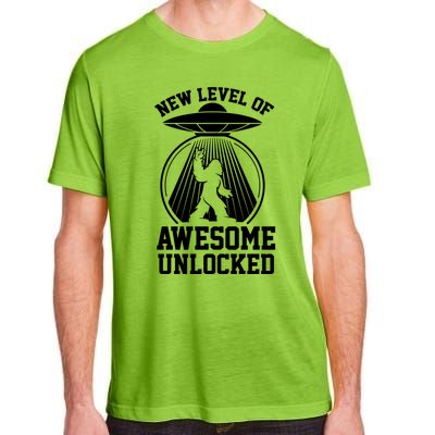 Funny New Level Of Awesome Unlocked Ufo Bigfoot Sasquatch Gift Adult ChromaSoft Performance T-Shirt