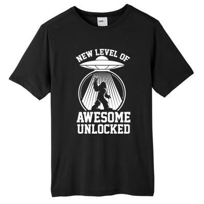 Funny New Level Of Awesome Unlocked Ufo Bigfoot Sasquatch Gift Tall Fusion ChromaSoft Performance T-Shirt