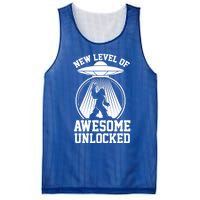 Funny New Level Of Awesome Unlocked Ufo Bigfoot Sasquatch Gift Mesh Reversible Basketball Jersey Tank