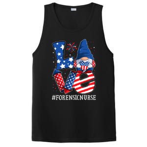 Forensic Nurse Love 4th Of July Gnome Usa Patriotic Gift PosiCharge Competitor Tank