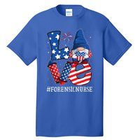 Forensic Nurse Love 4th Of July Gnome Usa Patriotic Gift Tall T-Shirt