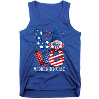 Forensic Nurse Love 4th Of July Gnome Usa Patriotic Gift Tank Top