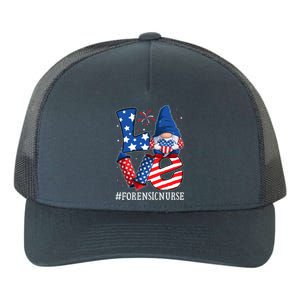 Forensic Nurse Love 4th Of July Gnome Usa Patriotic Gift Yupoong Adult 5-Panel Trucker Hat